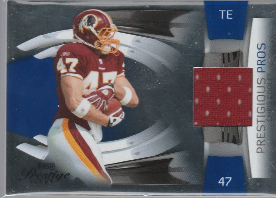 CHRIS COOLEY 2009 PRESTIGE / PRESTIGIOUS PROS JERSEY CARD
