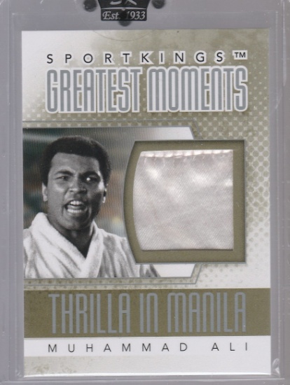 MUHAMMAD ALI 2010 SPORTKINGS / SPORTKINGS GREATEST MOMENTS MATERIAL CARD
