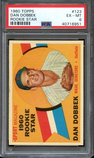 DAN DOBBEK 1960 TOPPS CARD #123 / GRADED