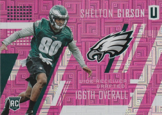 SHELTON GIBSON 2017 PANINI UNPARALLELD ROOKIE CARD #218