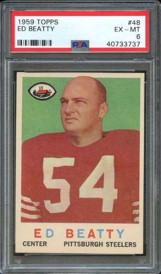 ED BEATTY 1959 TOPPS CARD #48 / GRADED