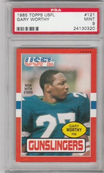 GARY WORTHY 1985 TOPPS USFL CARD #121 / GRADED