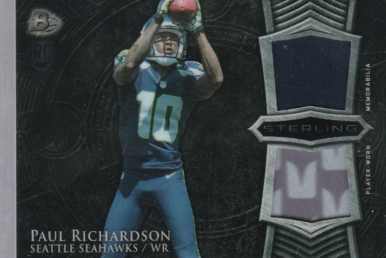 PAUL RICHARDSON 2014 BOWMAN STERLING ROOKIE DUAL JERSEY CARD