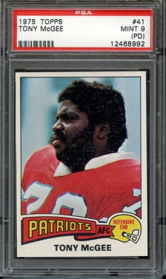 TONY MCGEE 1975 TOPPS CARD #41 / GRADED