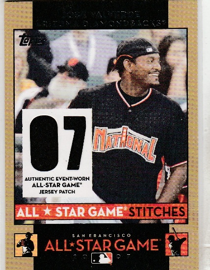 JOSE VALVERDE 2007 TOPPS ALL-STAR JERSEY CARD