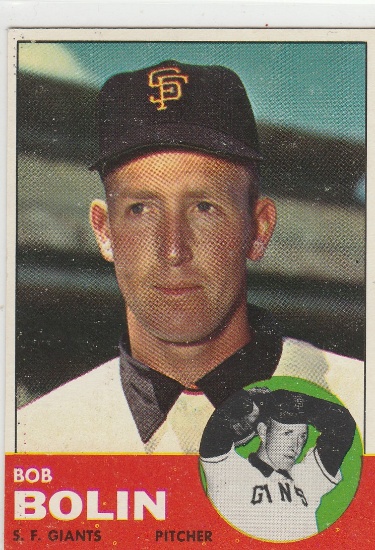 BOB BOLIN 1963 TOPPS CARD #106