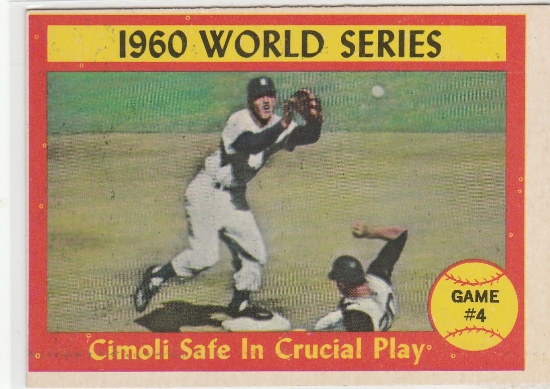 1961 TOPPS CARD #309 WORLD SERIES GAME #4