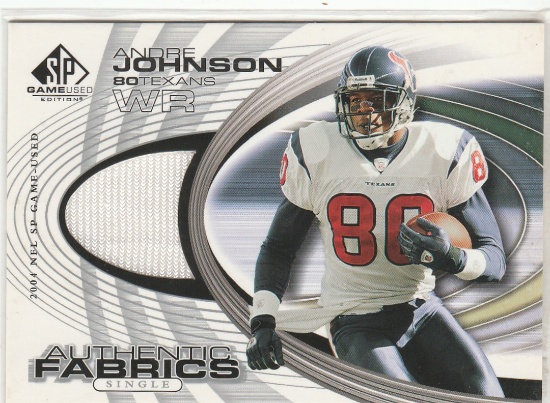 ANDRE JOHNSON 2004 SP GAME USED / JERSEY CARD