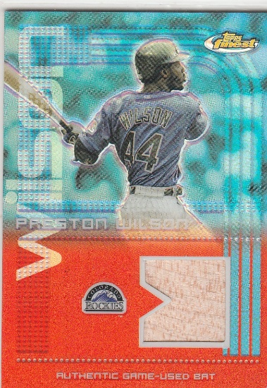 preston wilson 2004 topps finest jersey cardq
