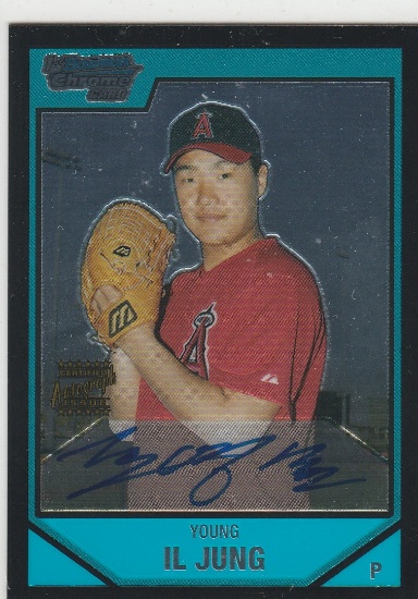 YOUNG IL JUNG 2008 BOWMAN CHROME AUTOGRAPH CARD