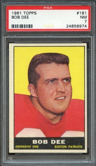 BOB DEE 1961 TOPPS CARD #181 / GRADED