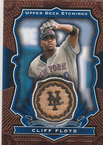 CLIFF FLOYD 2004 UD ETCHINGS BAT CARD