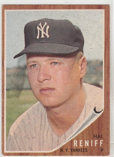 HAL RENIFF 1962 TOPPS CARD #159