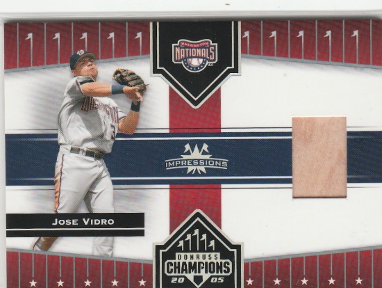 JOSE VIDRO 2005 DONRUSS CHAMPIONS BAT CARD