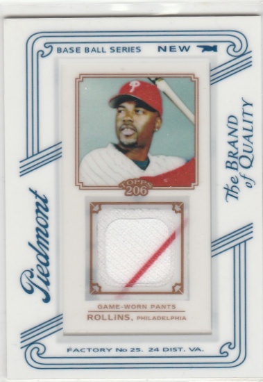 JIMMY ROLLINS 2010 TOPPS 206 JERSEY CARD