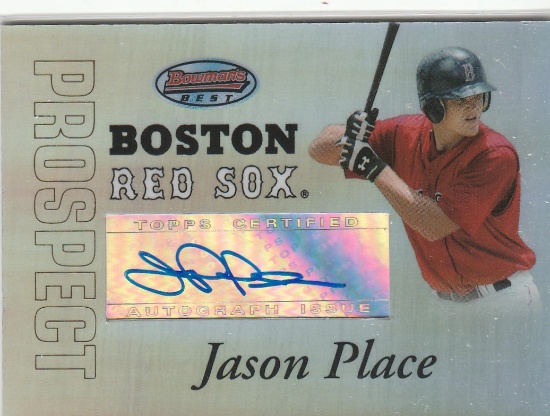 JASON PLACE 2007 BOWMAN'S BEST PROSPECT AUTOGRAPH CARD