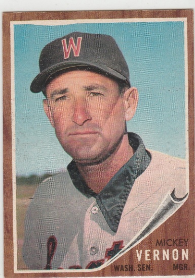 MICKEY VERNON 1962 TOPPS CARD #152