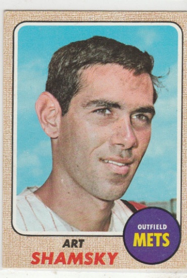 ART SHAMSKY 1968 TOPPS CARD #292