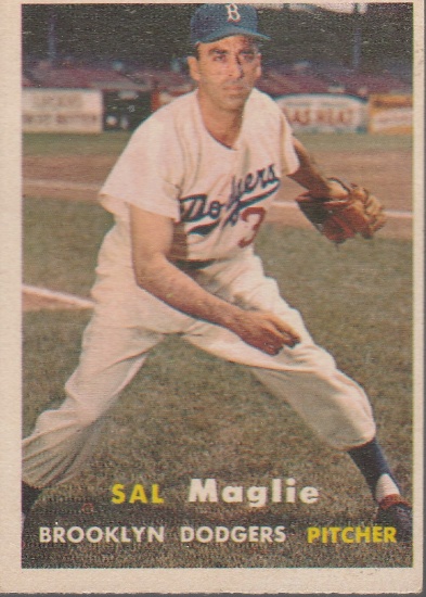 SAL MAGLIE 1957 TOPPS CARD #5