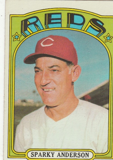 SPARKY ANDERSON 1972 TOPPS CARD #358