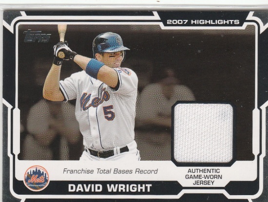 DAVID WRIGHT 2008 TOPPS JERSEY CARD