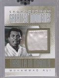 MUHAMMAD ALI 2010 SPORTKINGS / SPORTKINGS GREATEST MOMENTS MATERIAL CARD