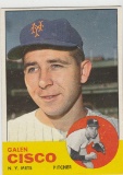 GALEN CISCO 1963 TOPPS CARD #93