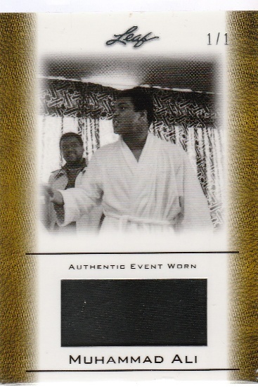 MUHAMMAD ALI 2010 LEAF EVENT WORN MATERIAL CARD / TRUE 1 OF 1