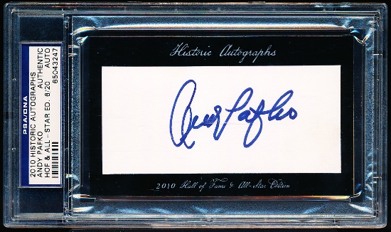 ANDY PAFKO 2010 HISTORIC AUTOGRAPHS HALL OF FAME AND STAR EDITION SLABBED AUTHENTIC