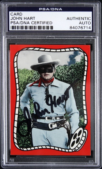 JOHN HART AUTOGRAPHED CARD / THE LONE RANGER / PSA