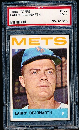 LARRY BEARNARTH 1964 TOPPS CARD #527 / HIGH NUMBER / GRADED