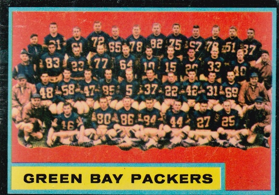 GREEN BAY PACKERS 1962 TOPPS TEAM CARD #75