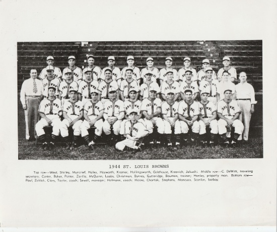1944 ST. LOUIS BROWNS TEAM PICTURE