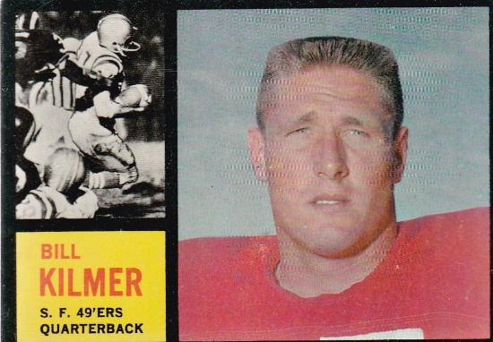 BILLY KILMER 1962 TOPPS ROOKIE CARD #151