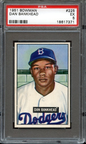 DAN BANKHEAD 1951 BOWMAN CARD #225 / GRADED