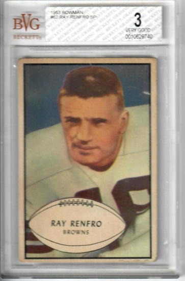 RAY RENFRO 1953 BOWMAN CARD #62 / GRADED