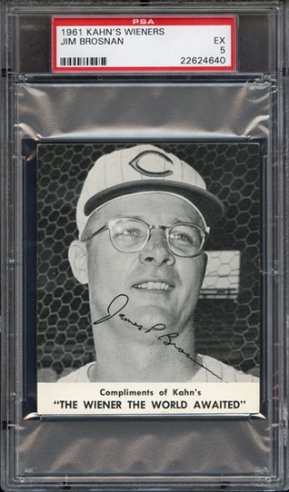 JIM BROSNAN 1961 KAHN'S CARD / GRADED