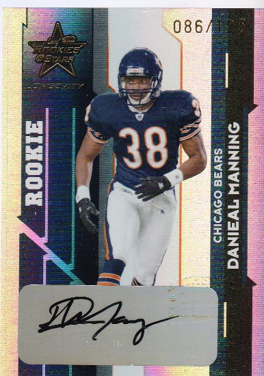 DANIEAL MANNING 2006 ROOKIES AND STARS AUTOGRAPH ROOKIE CARD