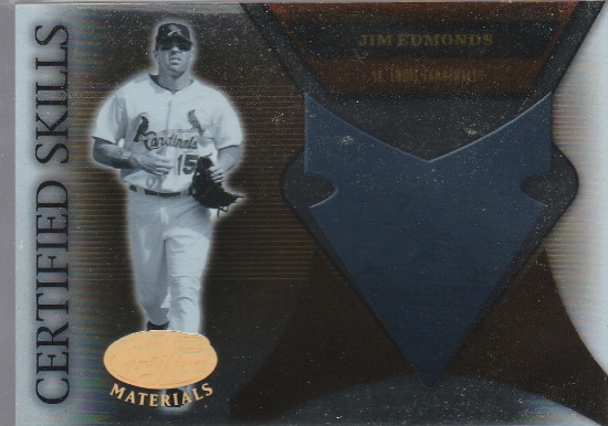 JIM EDMONDS 2005 LEAF CERTIFIED / CERTIFIED SKILLS INSERT CARD