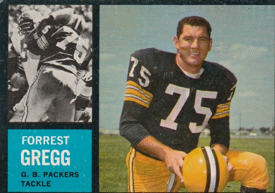FORREST GREGG 1962 TOPPS CARD #70