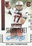 DYLAN THOMPSON 2015 CONTENDERS DRAFT AUTOGRAPH SEASON TICKET ROOKIE CARD