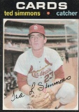 TED SIMMONS 1971 TOPPS ROOKIE CARD #117