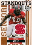 PATRICK WILLIS 2007 TOPPS DRAFT PICKS JERSEY CARD