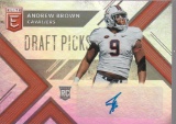 ANDREW BROWN 2018 PANINI ELITE AUTOGRAPH ROOKIE CARD