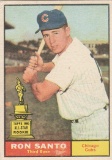 RON SANTO 1961 TOPPS ROOKIE CARD #35