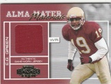 E G GREEN 2001 PLAYOFF HONORS ALMA MATER JERSEY CARD