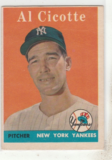 AL CICOTTE 1958 TOPPS CARD #382