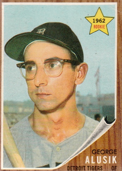 GEORGE ALUSIK 1962 TOPPS ROOKIE CARD #261