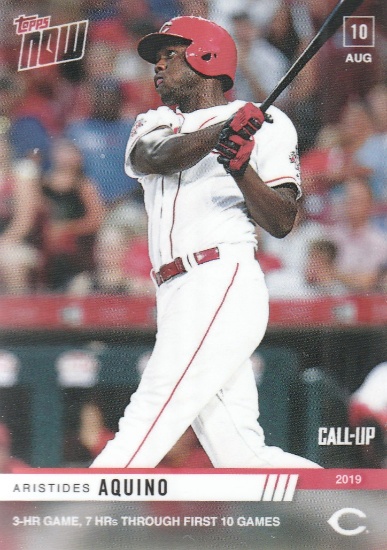 ARISTIDES AQUINO 2019 TOPPS NOW CARD #665 (CALL-UP)