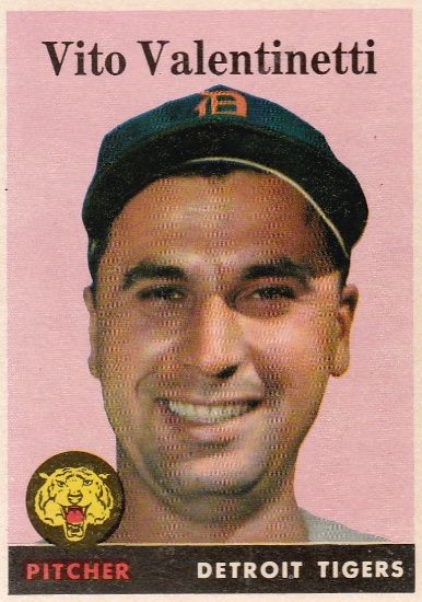 VITO VALENTINETTI 1958 TOPPS CARD #463